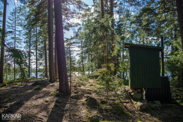 Eco toilet in Zweedse natuur